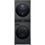 LG WashTower WT1210BBF 12/10 Kg Classe A AI DD Wi-Fi con Pompa di Calore Platinum Black