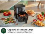 Philips Friggitrice ad Aria Serie 3000 HD9200/90 - Cestello Singolo 4.1 L, Rapid Air, 1400W, Nero - immagine 4