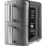 Ninja Friggitrice ad Aria Double Stack XL SL400EU - 2 Cestelli Verticali 9.5 L, 2470W, Grigio