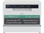 Candy Lavastoviglie Compatta Piano Tavolo CP 6E51LW - 55 cm, Bianco, Classe E