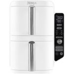 Ninja Friggitrice ad Aria Double Stack XL SL400EUWH - 2 Cestelli Verticali 9.5 L, 2470W, Bianco