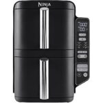 Ninja Friggitrice ad Aria Double Stack SL300EU - 2 Cestelli Verticali 7.6 L, 2470W, Nero