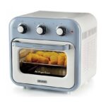Ariete Friggitrice ad Aria Vintage 4632/05 - Forno Friggitrice 16 L, Doppio Vetro, 1400W, Celeste