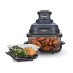 Ninja Friggitrice ad Aria Portatile Crispi 4-in-1 FN101EUGY - Contenitori in Vetro 3.8 L, 1700W, Blu