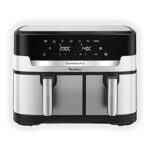 MOULINEX Dual Easy Fry XXL EZ942D Friggitrice ad Aria 11L 2700W Doppia Zona Acciaio Inox