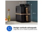 Philips Friggitrice ad Aria Verticale Serie 4000 NA462/80 Doppio Cestello con Finestra 10 L, 2750W, PFAS Free, Bianco - immagine 5