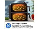 Philips Friggitrice ad Aria Verticale Serie 4000 NA462/80 Doppio Cestello con Finestra 10 L, 2750W, PFAS Free, Bianco - immagine 9