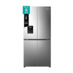 Hisense Frigorifero Americano 4 Porte RQ5P470SMIE - 460 L, Total No Frost, Libera Installazione, Classe E