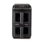 Ariete Friggitrice ad Aria Doppia Verticale 4630 - 2 Cestelli con Finestra 11 L, SYNC, 2460W, Nero