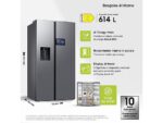 Samsung Frigorifero Americano Side-by-Side RS90F65EDTEF - 621 L, No Frost, Wi-Fi, Metal Inox, Classe E - immagine 2
