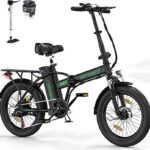 Hitway BK11 Bicicletta Elettrica Pieghevole 250W 36V Ruote 20 Alluminio Verde