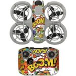 Wigento Set Adesivi Protettivi Skin Design Multicolore per DJI Neo Drone e Controller RC-N3