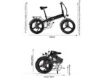 Lankeleisi G660 Bicicletta Elettrica Pieghevole Ruote 20'' Autonomia 30km Rosso - immagine 9