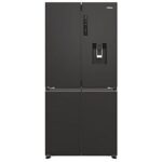 Haier Frigorifero Americano 4 Porte HCR3818EWPT - Cube 83, 463 L, No Frost, Inox, Classe E