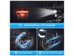 Hitway BK6S Plus Fat Bike Elettrica Pieghevole Smart 250W 1200Wh Ruote 20 Carbonio Nero - immagine 4