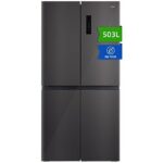 CHiQ Frigorifero Americano Cross Door CCD503NEIBE - 503 L, Total No Frost, Dark Inox, Classe E