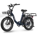Hitway BK6S Plus Fat Bike Elettrica Pieghevole Smart 250W 1200Wh Ruote 20 Carbonio Nero