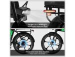 Colorway BK5S Bicicletta Elettrica Pieghevole 250W 36V 12Ah Ruote 16'' Carbonio - immagine 6