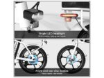 Colorway BK5S Bicicletta Elettrica Pieghevole 250W 36V 12Ah Ruote 16'' Carbonio Variante - immagine 6