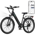 Hitway BK18S Citybike Elettrica Smart 250W 36V Ruote 27.5'' Sblocco App NFC Alluminio Nero
