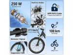 Hitway BK18S Citybike Elettrica Smart 250W 36V Ruote 27.5'' Sblocco App NFC Alluminio Nero - immagine 2