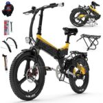 Lankeleisi G650 Bicicletta Elettrica Pieghevole 500W 48V Alluminio Nero