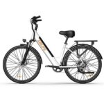 UrLife E26 Urbanbike Bicicletta Elettrica 250W 36V 13Ah Ruote 26'' Bianco Nero