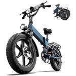UrLife T5 Urbanbike Bicicletta Elettrica 1500W 48V 13Ah Ruote 20'' Blu Nero