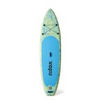 Nilox Waikiki Stand Up Paddle SUP Gonfiabile con Pagaia e Zaino Lime Azzurro