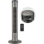Bloomfold BF040 Ventilatore a Torre Regolabile in Altezza Silenzioso Telecomando 45W Grigio