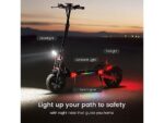 iScooter iX8 Monopattino Elettrico 2400W 20Ah Ruote Grandi 12'' Freni a Disco Nero Rosso - immagine 9