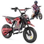 iScooter A14 Motocicletta Elettrica per Bambini a Partire da 8 Anni Rosso
