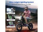 iScooter A14 Motocicletta Elettrica per Bambini a Partire da 8 Anni Verde - immagine 7