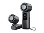 Sunora Mini Ventilatore Portatile Refrigerante Pieghevole a Mano con Display LCD Bianco