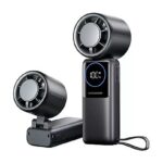 Sunora Mini Ventilatore Portatile Refrigerante Pieghevole a Mano con Display LCD Bianco