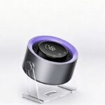 Sunora Mini Ventilatore da Tavolo Portatile Inclinabile con Pannello Touch Display LED Grigio