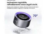 Sunora Mini Ventilatore da Tavolo Portatile Inclinabile con Pannello Touch Display LED Grigio - immagine 2