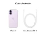 Apple iPhone 17 256GB 5G Lavanda Display OLED 6.3" Chip A19 Dual Cam 48 MP - immagine 7