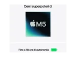 Apple MacBook Air 13" Chip M5 10-Core CPU 8-Core GPU 16GB 512GB SSD Mezzanotte - immagine 4