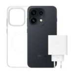 Oppo Reno16 Pro 5G 512GB RAM 12GB Dual SIM Black Bundle con Magnetic Case e Caricabatterie SUPERVOOC 80W