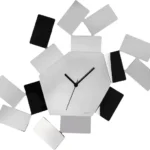 Alessi La Stanza dello Scirocco Orologio da Parete di Design 46x33.5 cm Metallo Cromato Display LCD