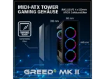 Greed Desktop Gaming MK2 AMD PC Fisso Ryzen 7 5700X RAM 32GB 1TB SSD RX 9060 XT Windows 11 Pro - immagine 4