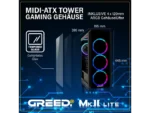 Greed Desktop Gaming MK2 Lite Intel PC Fisso i5-10400F RAM 16GB 512GB SSD RTX 3050 Windows 11 Pro - immagine 2