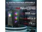 Hyper Byte PC Gaming Gen 2 Bundle Desktop + Monitor LED Full HD Ryzen 7 5700G RAM 16GB 1TB SSD RX Vega 8 WiFi - immagine 7